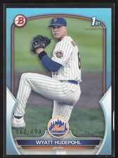 2023 Bowman Draft #BD-147 Wyatt Hudepohl Sky Blue #/499