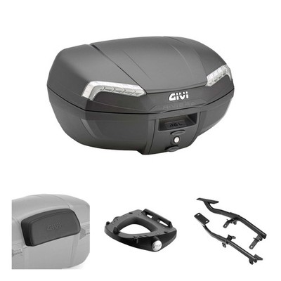 GIVI E46 RIVIERA TECH Black Case Kit for Sym 500 MAXper Sym TL 2020-2025