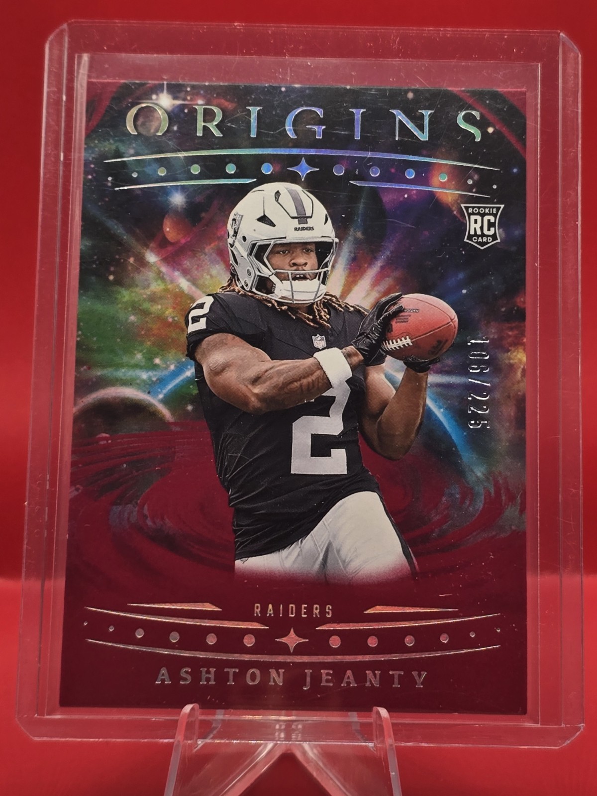 2025 Panini Origins - Rookies Ashton Jeanty, Ashton Jeanty #139 Red /225 (RC)