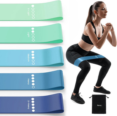 Resistance Bands for Working Out, 5-Pack Elastic Loop Exercise Bands for Strengt