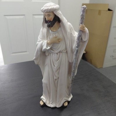 Glitzhome Ivory Resin Nativity Figuirine. Joseph. 