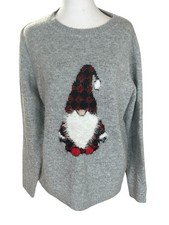 Cupcakes and Cashmere Sweater Gnome/Elf Gray Sz XL Super Soft, Casual