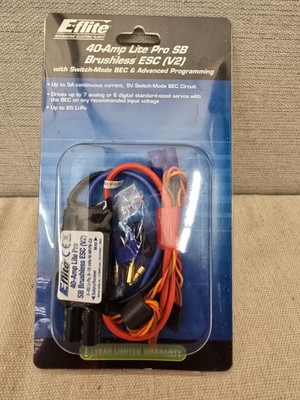 E-Flite EFLA1040LB 40 Amp Lite Pro SB Brushless ESC (V2) w/Switch-Mode BEC