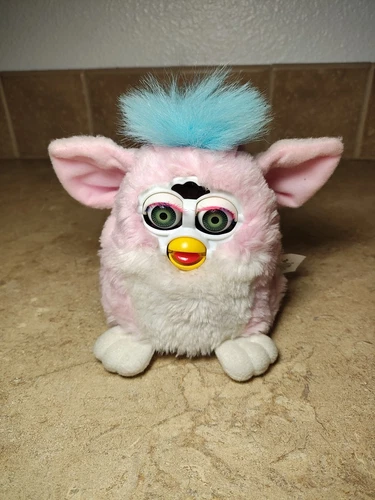1999 Pink, White, Blue Furby. Still Works! Excellent Condition.