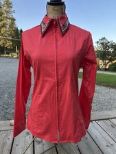 Ladies XL Red Royal Highness Western Show Shirt
