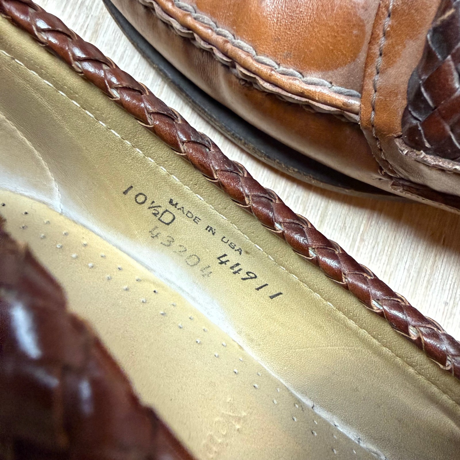 Allen Edmonds Newcomb Made in USA Brown Leather Penny Loafer Shoes men's 10.5 D