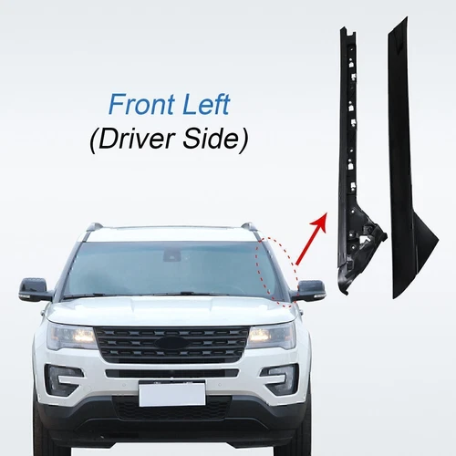 For 2011-2019 Ford Explorer Left & Right Side Windshield A-Pillar Molding Trim - Picture 4 of 23