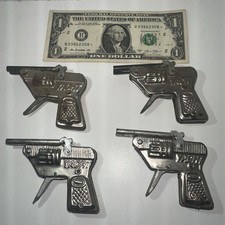 Vintage Yacht Gun Cowboy Cap Gun Lot Of 4 Made In Japan . 1940-1950  s Works