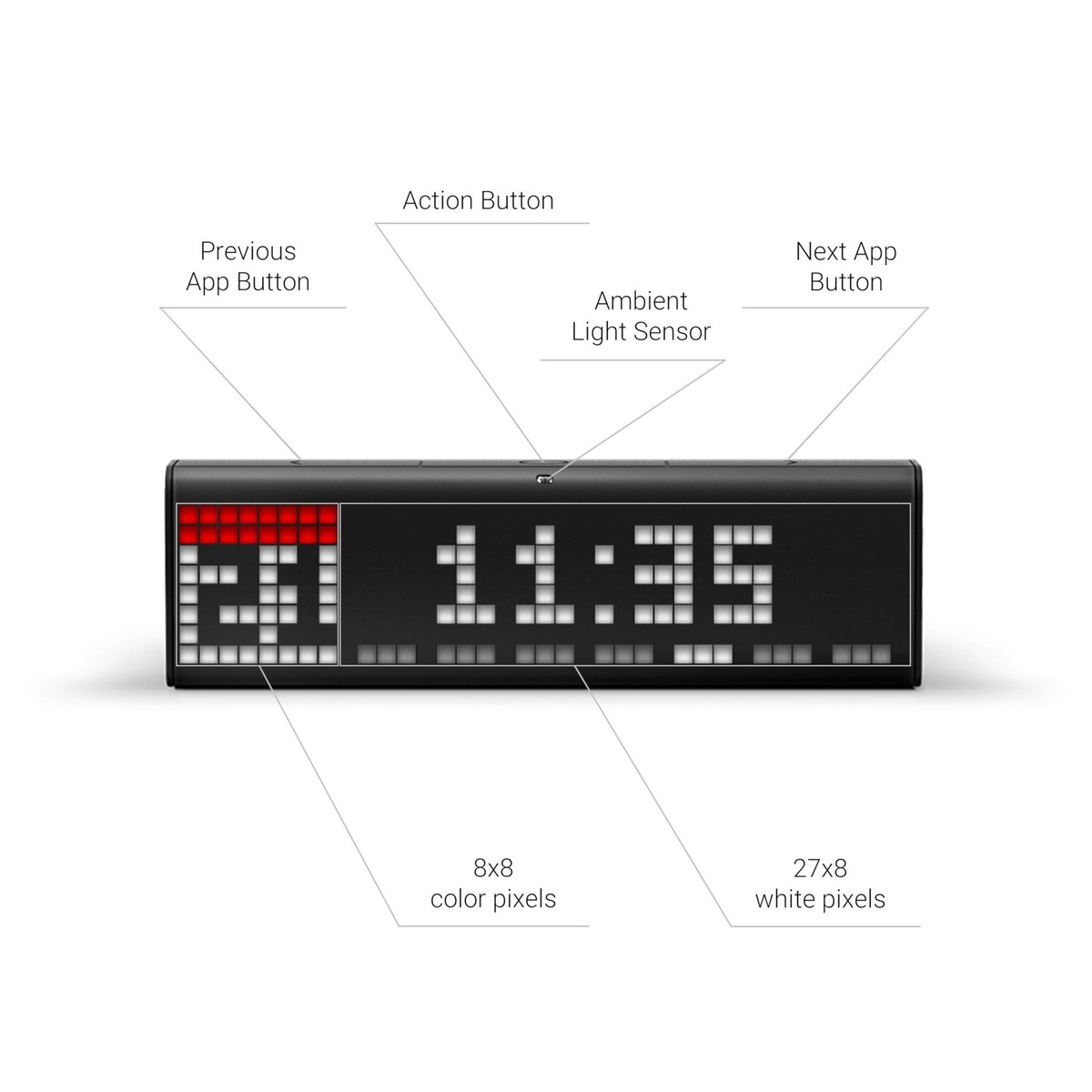 TIME Wi-Fi Clock for Smart Home - Social Media Counter