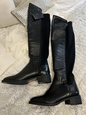 Alpe Team Over the Knee Boots with Studs BNWT Size 38 (UK 5) UK