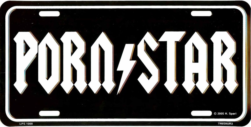 PORNSTAR PORN STAR METAL EMBOSSED METAL ALUMINIUM LICENSE PLATE CAR TAG #1000-00