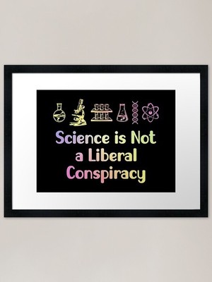 Wissenschaft ist keine Verschwörung Wahrheit M gerahmtes Wandbild Poster Leinwanddruck Bild