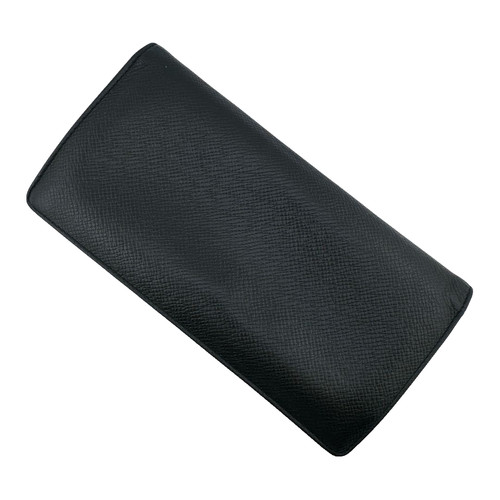 Louis Vuitton Taiga Portefeuille Brazza Long Wallet Noir from Japan