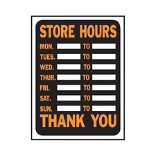 Hy-Ko Plastic Signs, 12  x 8.5  , Durable Long-Lasting Contrasting Po