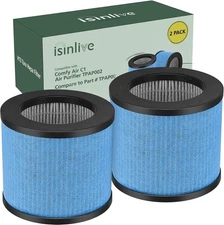 TPAP002 HEPA Filter Replacement For TOPPIN HEPA Air Purifier Comfy Air C1 - 2 PK