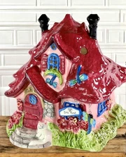 Blue Sky Clayworks INN ON IRIS POND  Tea Light Candle House Auth Retailer NEW