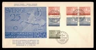 DR WHO 1956 SWEDEN FDC OLYMPICS CACHET COMBO COIL/BOOKLET PAIR w29745
