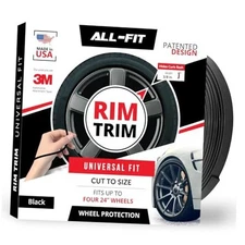 All-Fit Automotive Rim Trim – Durable DIY Car Exterior Accessories for Black