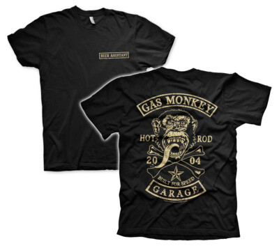Gas Monkey Garage Front Back Patch GMG Blood Sweat & Beers Männer Men T-Shirt
