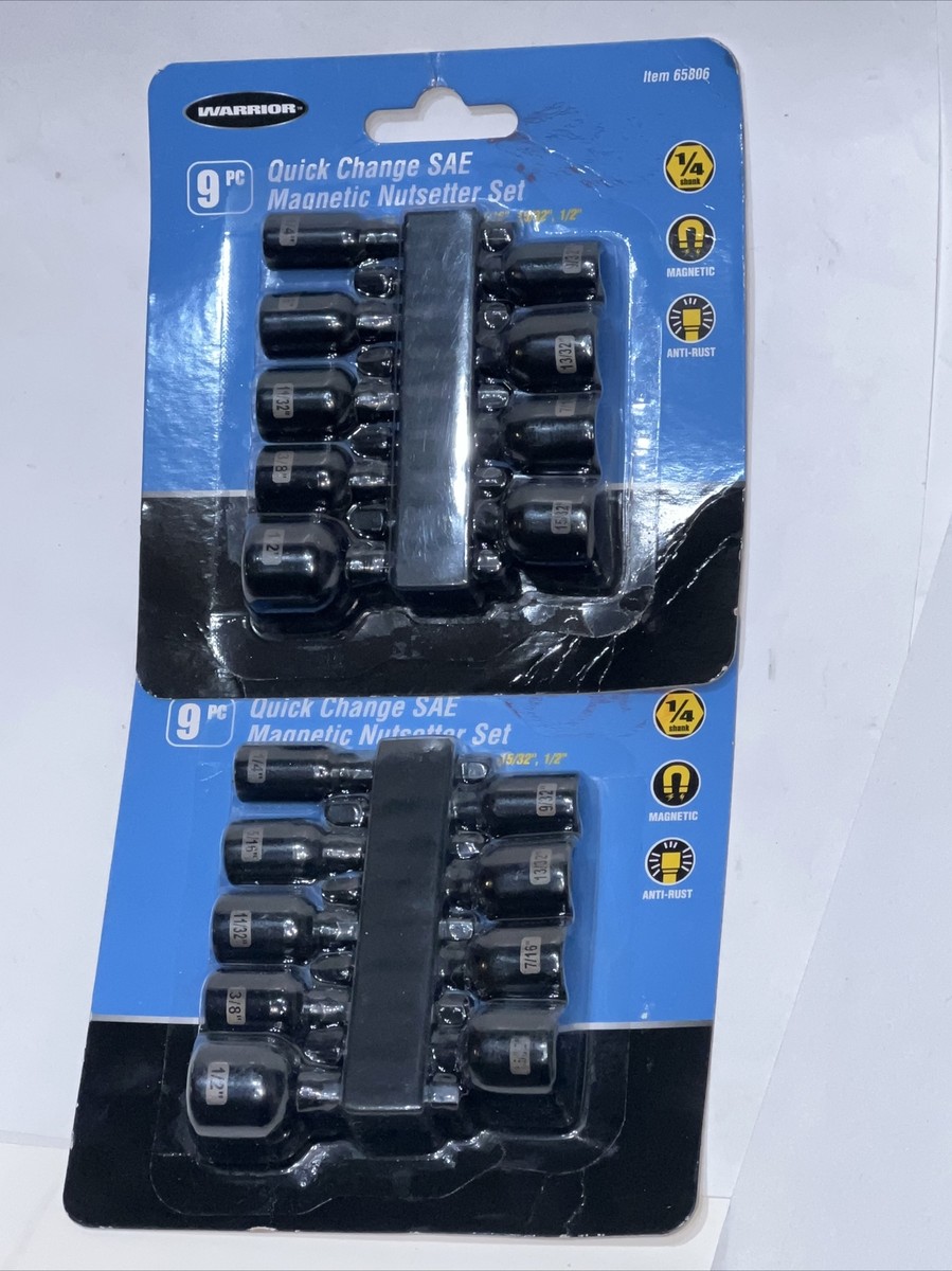 ムク　sar Two (2) sets WARRIOR 65806 - 9 Piece Quick Release SAE Magnetic