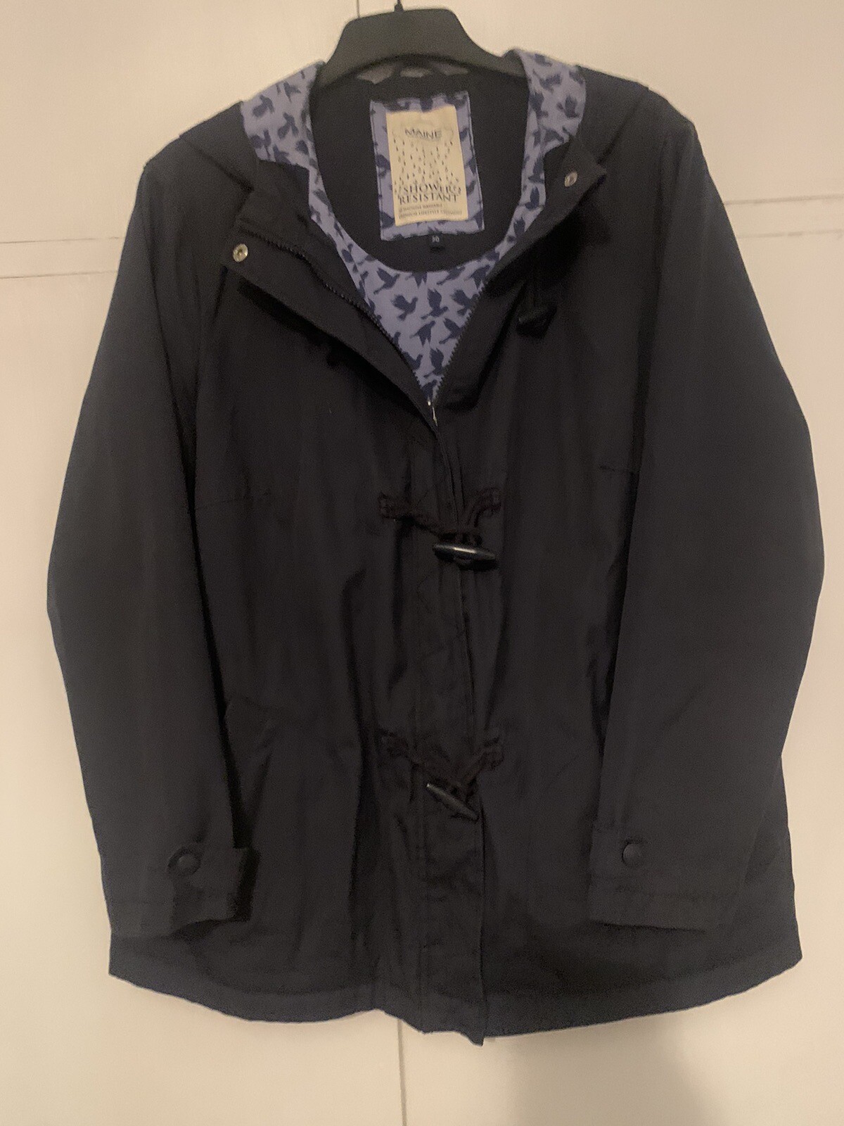 Navy Blue Maine Shower Resistant Jacket Size 20 eBay