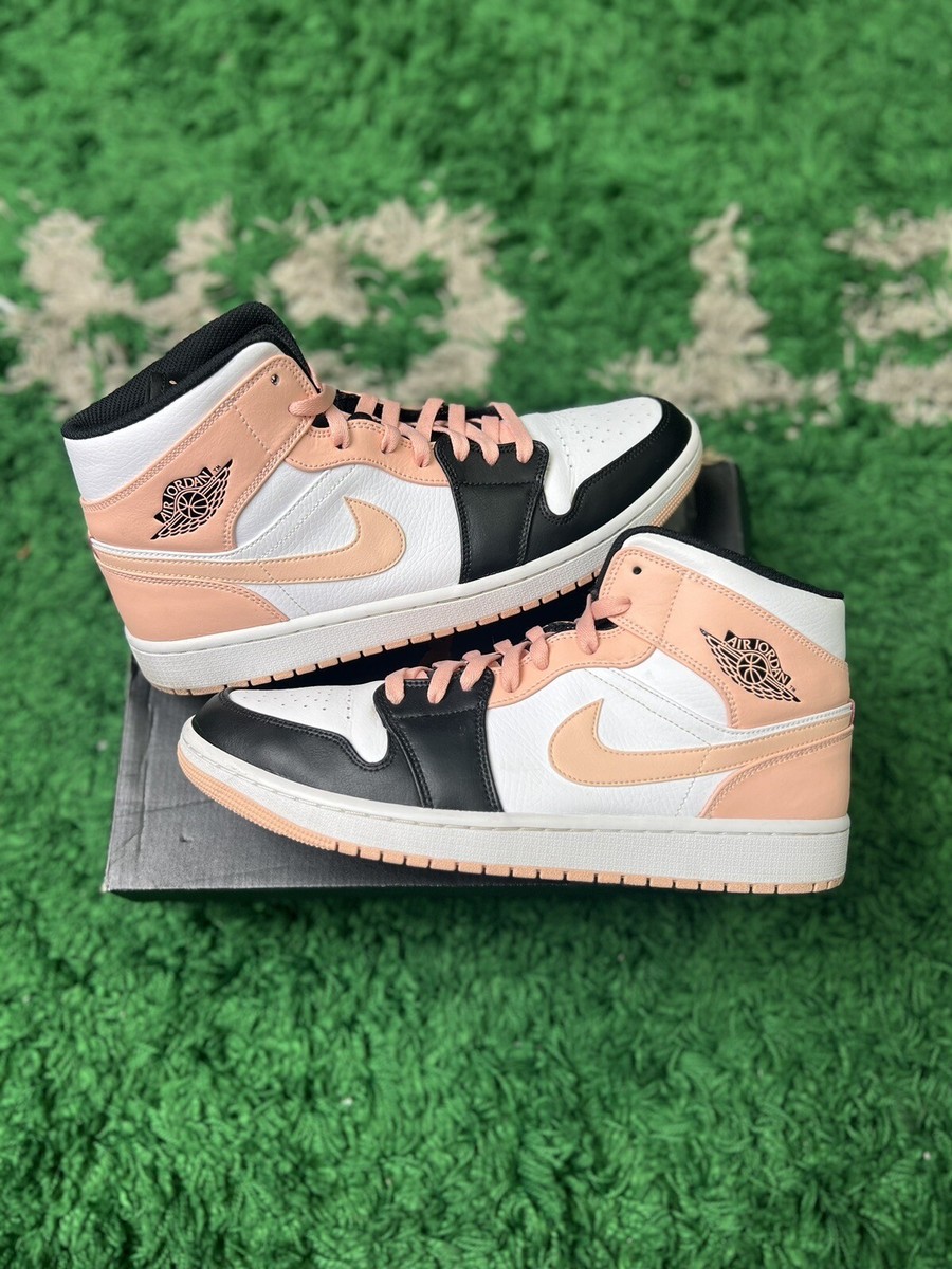 Nike Air Jordan 1 Mid Arctic Orange Black Toe size 12 554724-133  