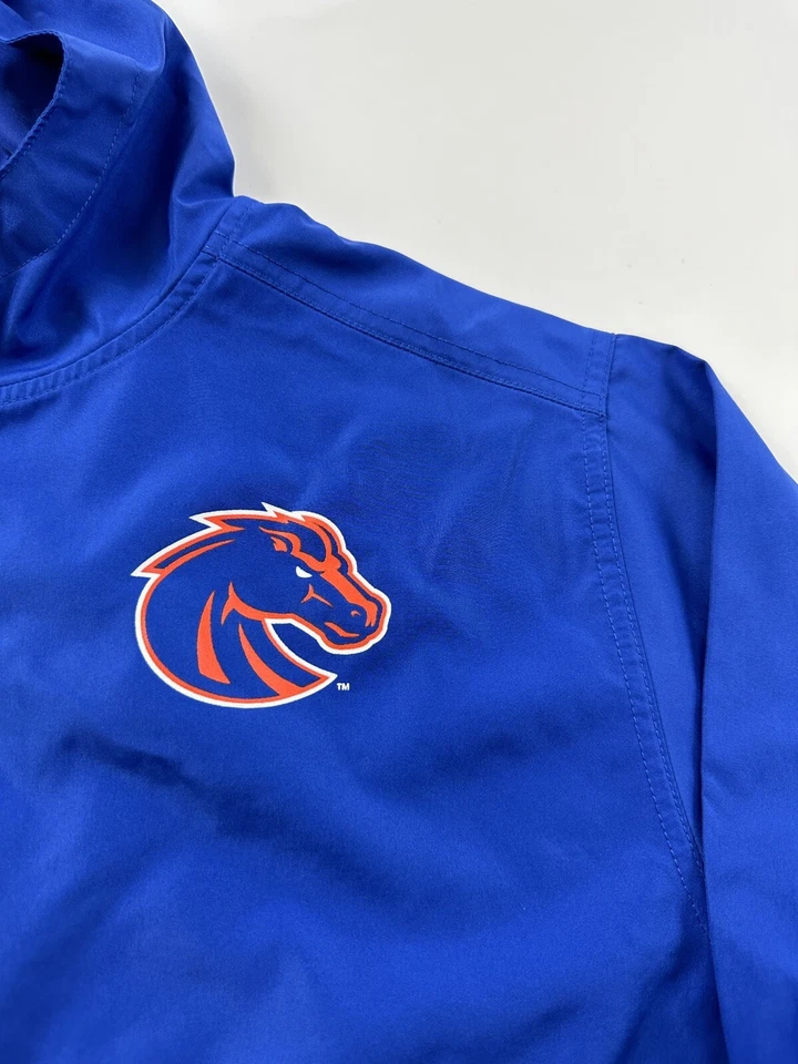 Chaqueta cortavientos Boise State Broncos jóvenes niños XL azul 1/4 cremallera campeón Foto 3 de 4