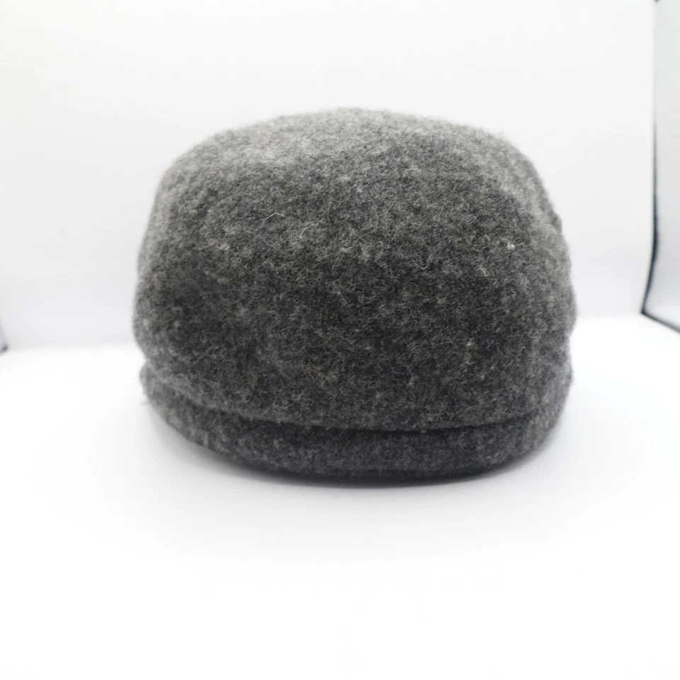 Gorra elástica con tachuelas para mujer gris 80 % lana Foto 4 de 4