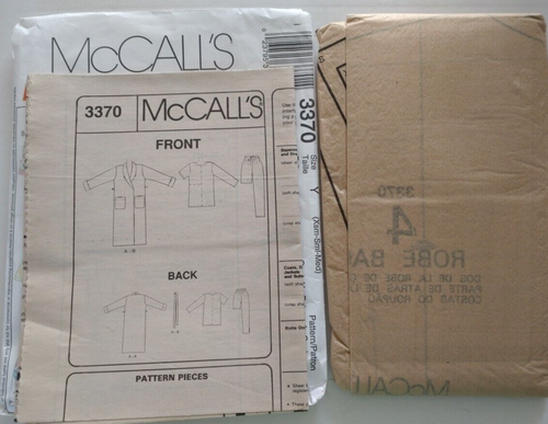McCall's Sewing Patterns #3370 nuovo pigiama facile accappatoi da notte taglia XS-M 4-14 - Foto 3 di 3