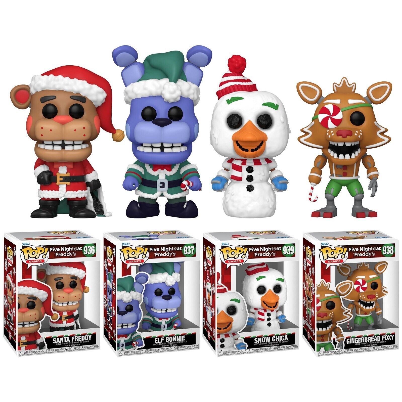 Funko POP! Games: Five Nights at Freddy's: Holiday Season Santa Freddy  4.35-in Vinyl Figure