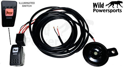 Dunarri UTV Horn Kit w/ Backlit Switch Can-AM Maverick X3 Polaris Rzr Honda T...