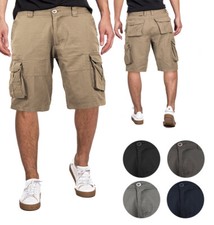 Men's Multi Utility Pockets Relaxed Fit Outdoor Casual Cotton Army Cargo Shorts