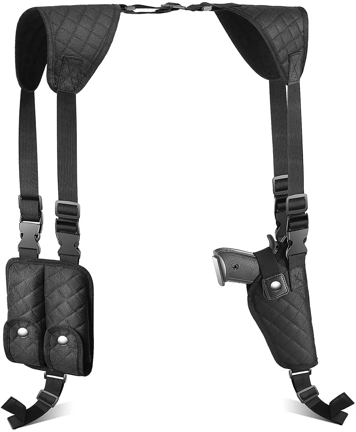 Holster d'épaule universel ambidextre porte-chargeur double pour accessoire chasse