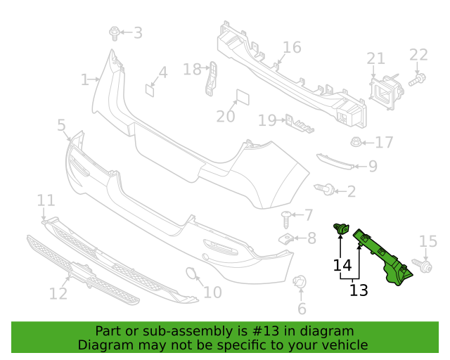⭐GENUINE⭐ Bumper Cover Bracket REAR LEFT Side for 2020 ⭐GENUINE⭐ Bumper Cover Bracket REAR LEFT Side for 2020