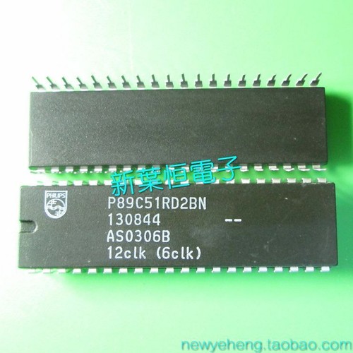 P89C51RD2 Microcontroller DIP40 SemiConductor - MAKE: PHILIPS - 第 1/1 張圖片