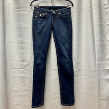 True Religion Women's Jeans Size 26 Dark Wash Flap Back Pockets Made in USA .