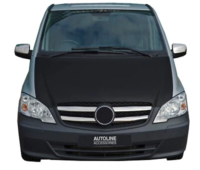 ALVM PARTS & ACCESSORIES Black Front Bonnet Bra / Protector To Fit Mercedes Vito W639 (2003-14)