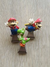 Vintage Nintendo Super Mario World Porcelain clip figures Rare Promo SNES GBA x3