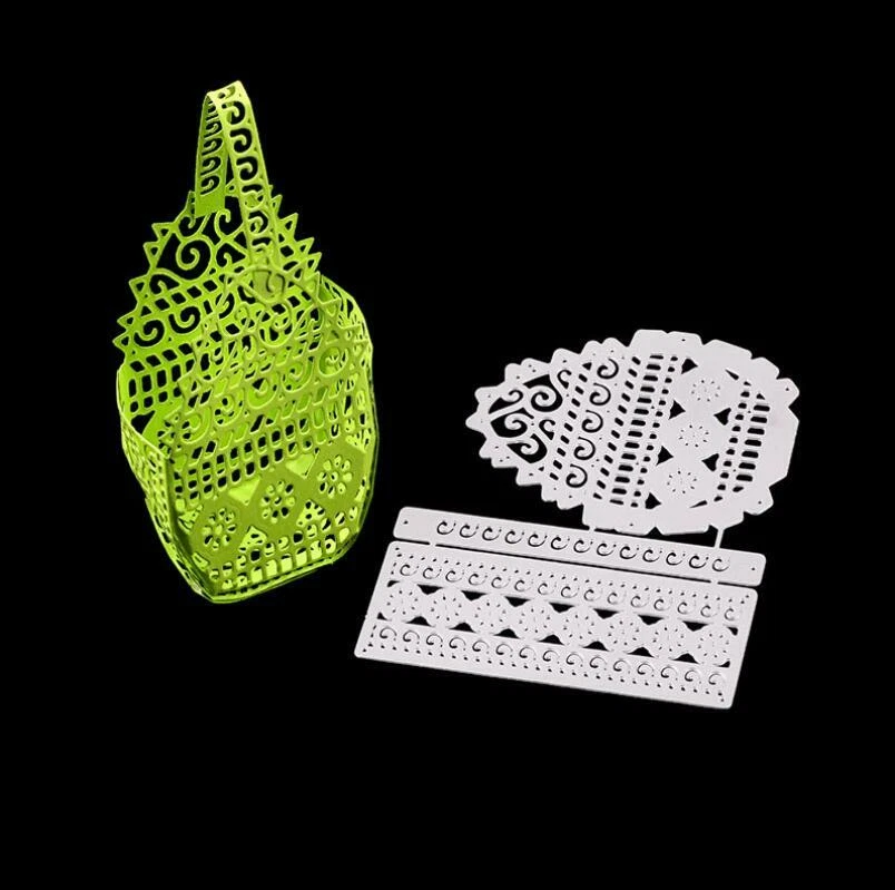 Blumenkorb Metall Cutting Dies DIY Scrapbooking Handwerk Stanzschablone Stencil  - Bild 2 von 4
