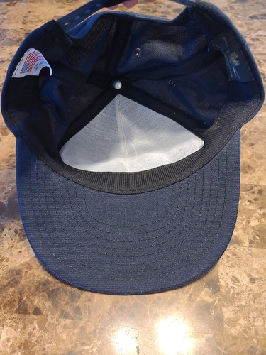 KOREA VETERAN Vintage Eagle Crest Dark Blue Adjustable Hat: Made In USA - Picture 9 of 12