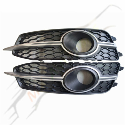 A Pair Front Bumper Fog Light Cover W/Acc For Audi A6 C7 S-Line S6
