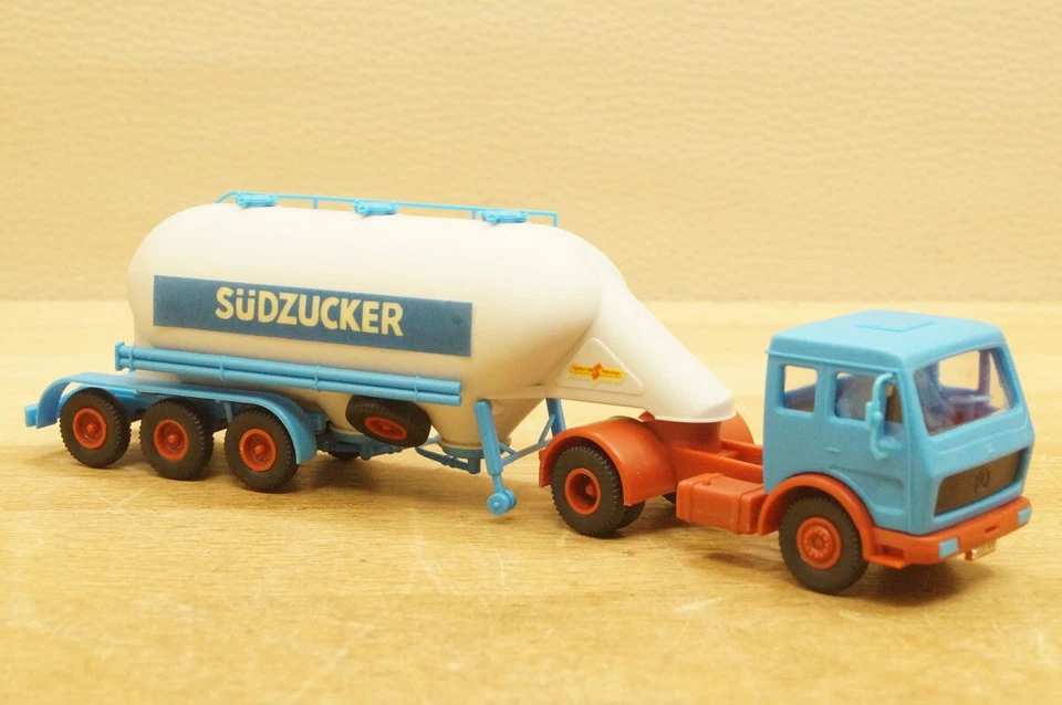 Ho 1:87 Kibri 10030 MB Trattore Con Carro Silos " Südzucker " Modello Finito - Immagine 2 di 4