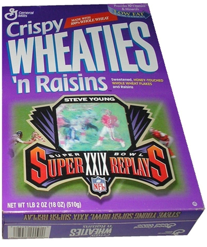 San Francisco 49'ers Wheaties Cereal Box {Super Bowl Champions & XXIX Replays} eBay