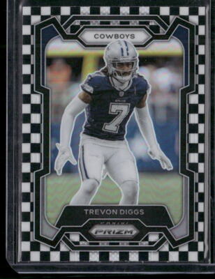 2023 Panini Prizm #82 Trevon Diggs Black and White Checker