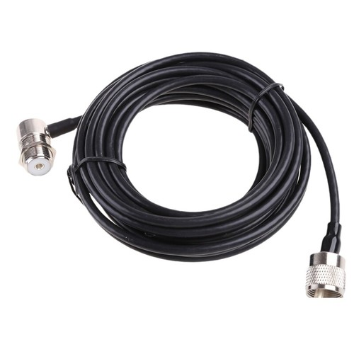 PL259 Male to SO239 Female RG58 Extension Coax Jumper Cable 5m Length - Zdjęcie 5 z 8