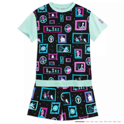 【THEAIRTOWN】mansion polkadot sleepwear The Haunted Mansion 3X Ghosts Short Sleep Set Women NWT