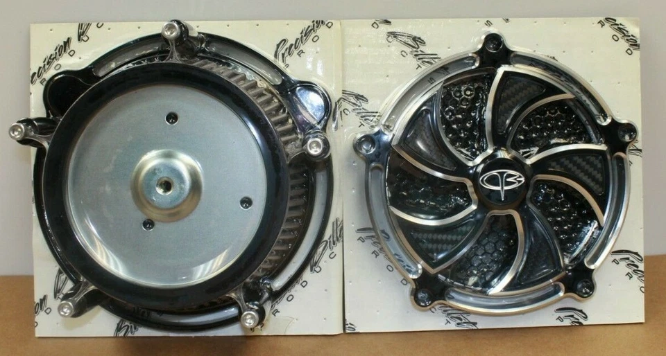 Precision Billet воздушный фильтр очиститель, турбина, Twin Cam Harley 1999-2015 - черный - Изображение 2 из 4