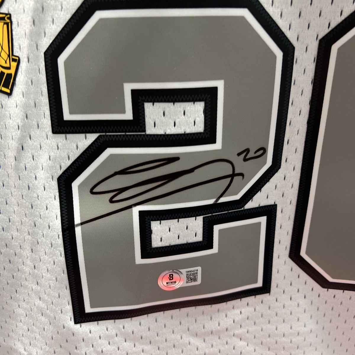 Manu Ginobili Autographed San Antonio Spurs Mitchell & Ness Jersey
