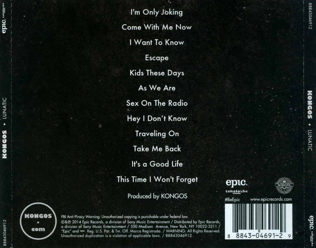 【貴重】Lunatic Kongos 貴重】Lunatic Kongos Rare Vintage Kongos Lunatic Import CD | eBay