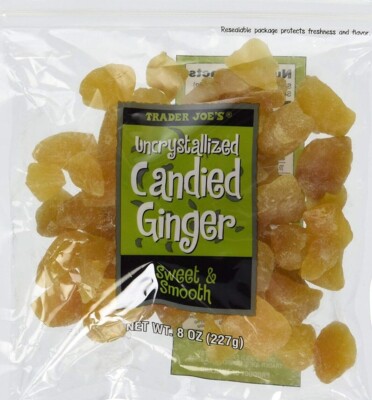 Trader Joe's Uncrystallized Candied Ginger Dried Fruit 8oz Indigestion Healthy